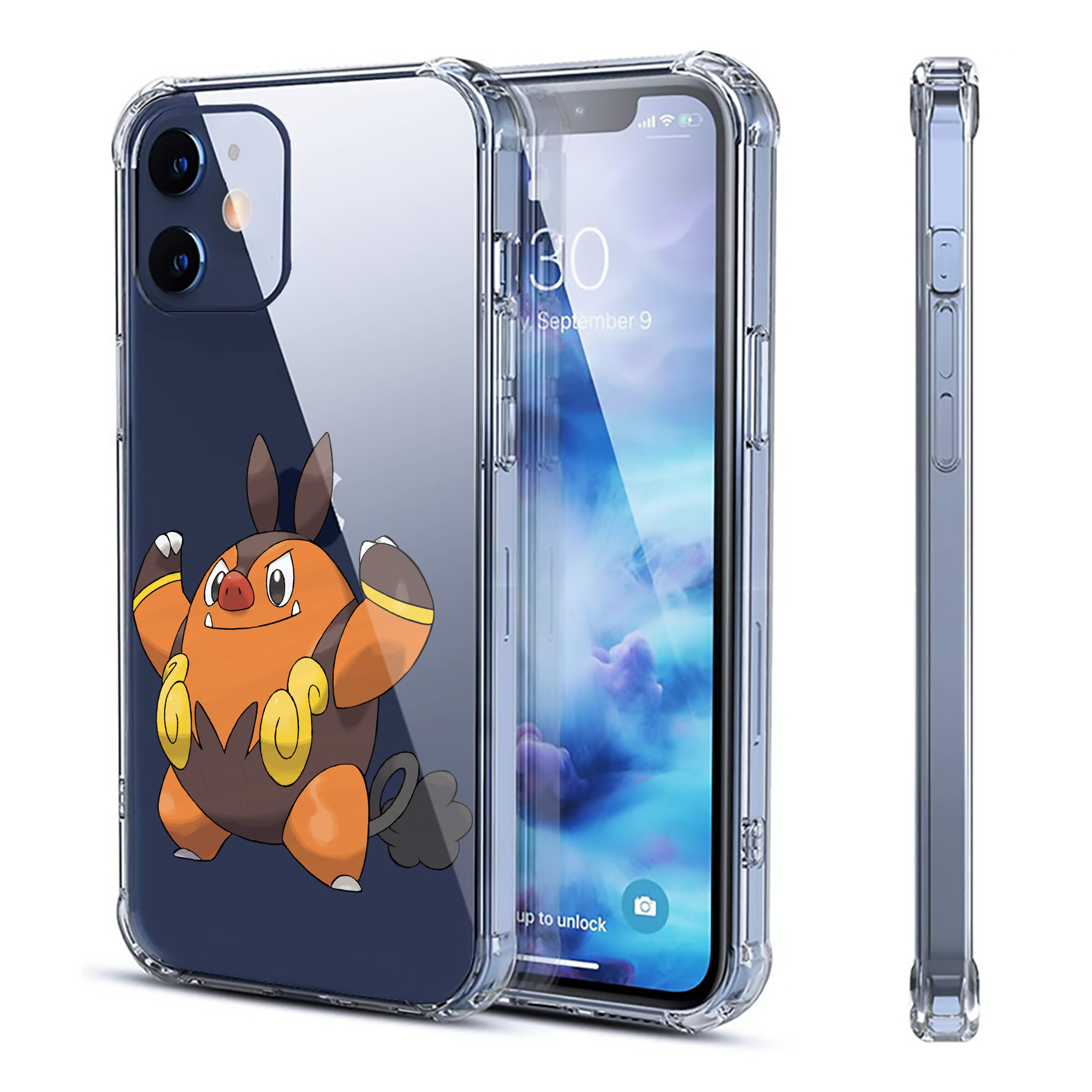 （画像用） ポケットモンスター Pokémon 【iPhone 12シリーズ対応】透明スマホケース（クリアソフトケース）